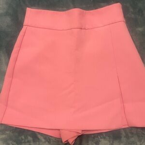 Zara High Waist Pink Women's Skort